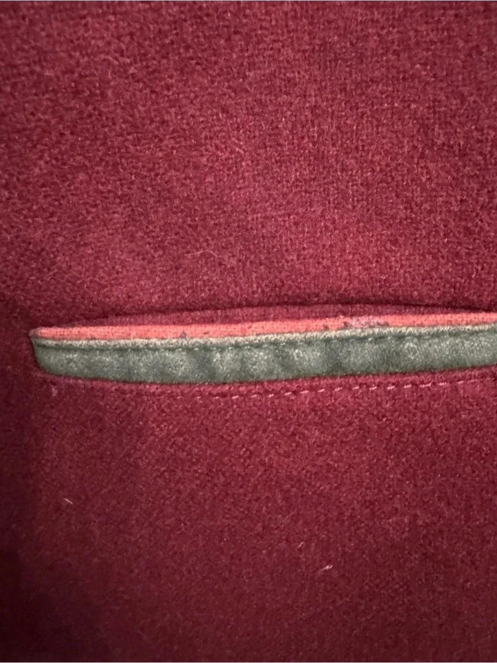 Vintage Austrian Trachten Jacket Janker Boiled Wool Green Velvet Alpine Coat 48
